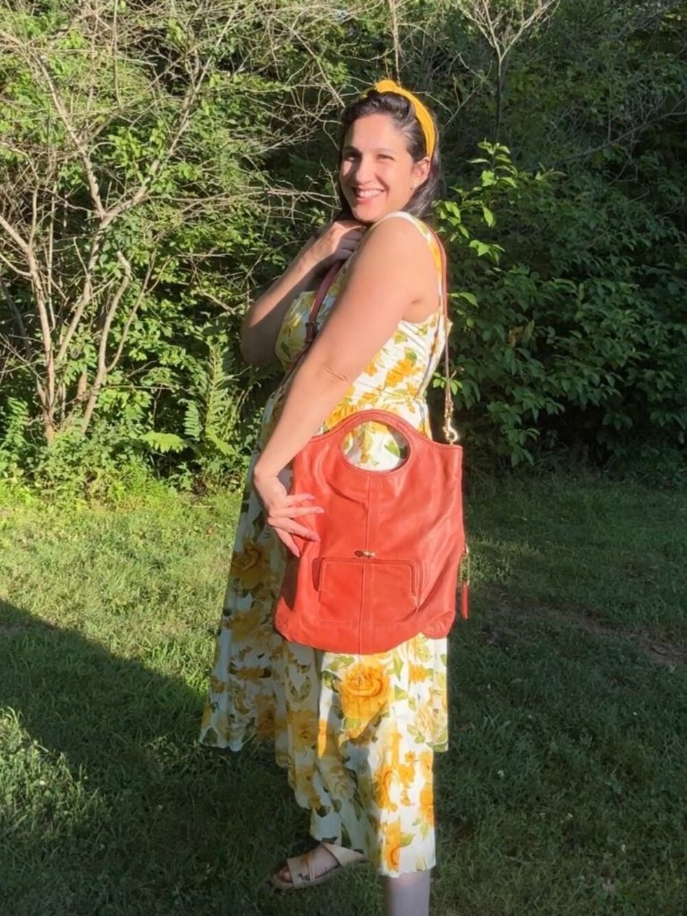 Coach Ergo Leather Tote 12250 Coral Kisslock Crossbody Shoulder Bag Clutch - Picture 10 of 12